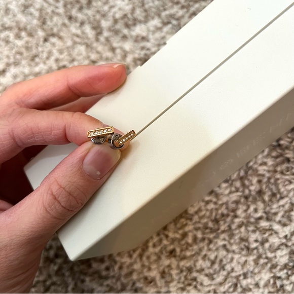 Fossil Bar Stud Rose Gold Earrings - Picture 2 of 6